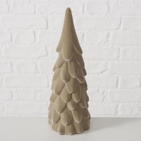 Boltze home beeld kerstboom beige set a 2 fluweel