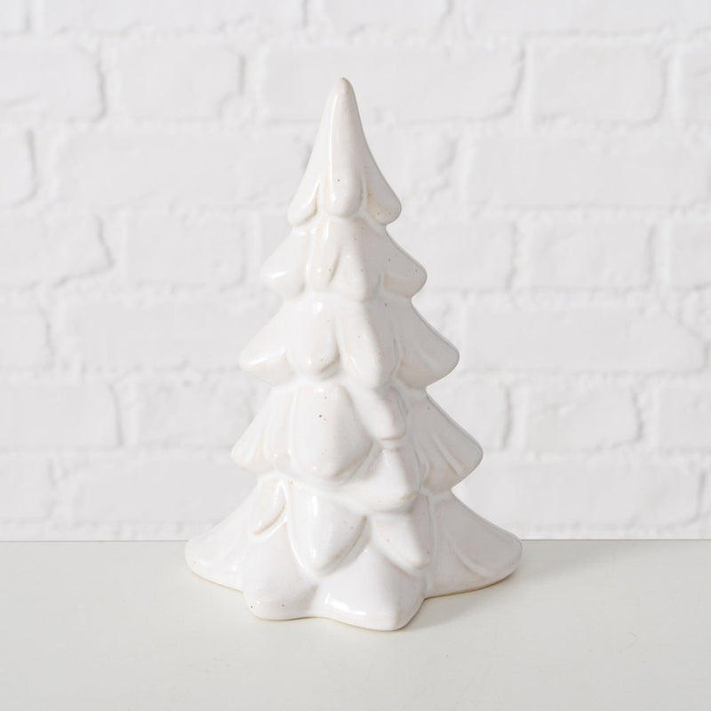 Afbeelding laden in galerijviewer, Boltze home deco kerstboom cristo steen h14,5cm wit

