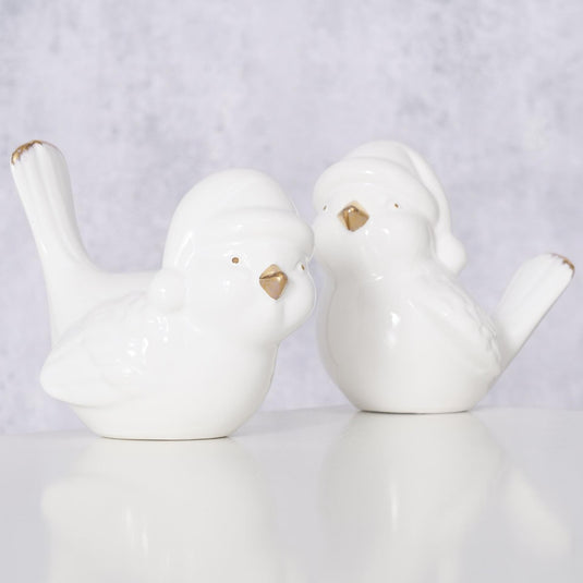 Boltze home vogel ville dolomiet h9cm wit