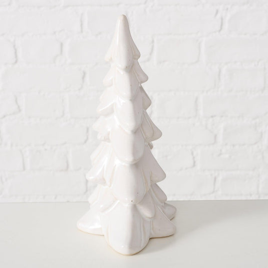 Boltze home deco kerstboom cristo steen h20cm wit