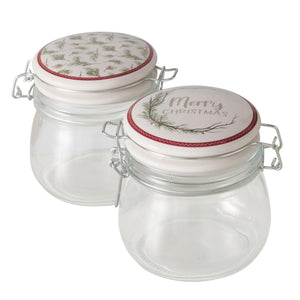 Boltze home voorraadpot charlene 450 ml h11,5cm helder glas