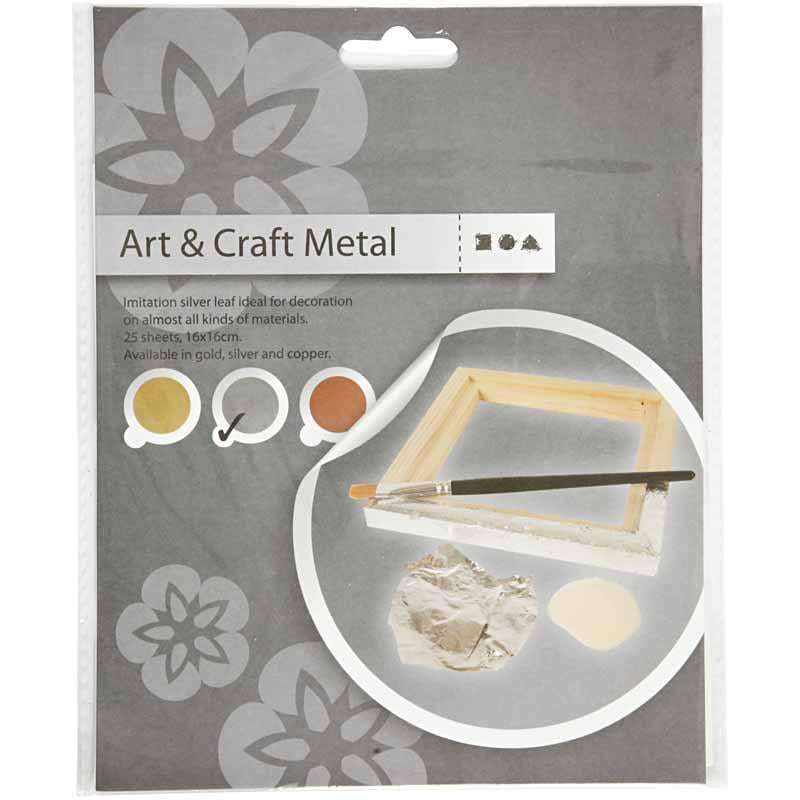 Load image into Gallery viewer, Https: www.cchobby.nl imitatie-bladmetaal-vel-16x16-cm-zilver-0-625-m2-25-vel-1-doos
