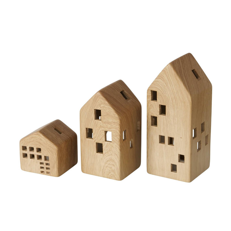 Load image into Gallery viewer, Boltze home theelichthouder huismodel set a 3
