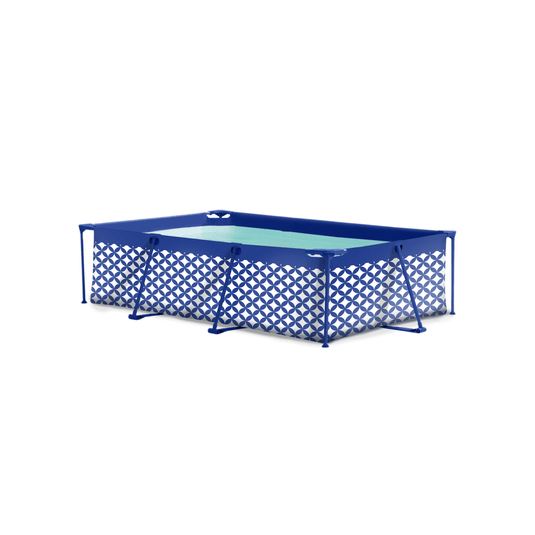 Elegance | donkerblauw wit opzet zwembad 260x160x65 cm