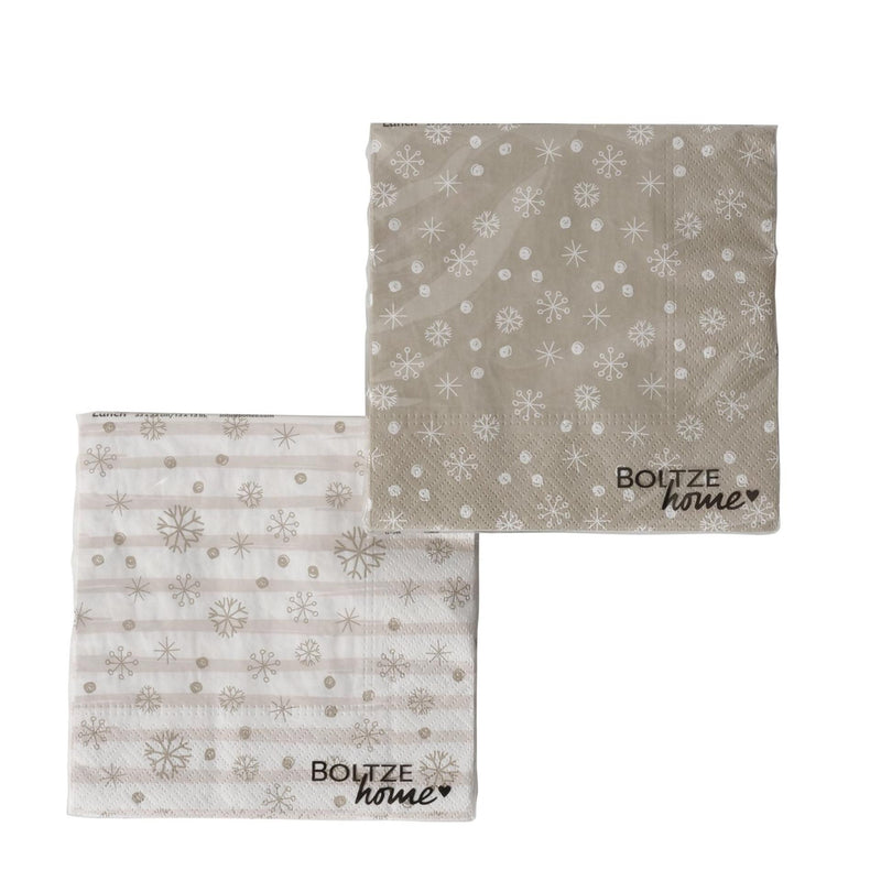 Load image into Gallery viewer, Boltze home servetten snowflake 33cm 20-delig
