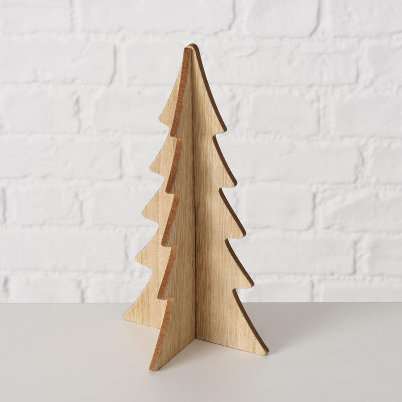 Afbeelding laden in galerijviewer, Boltze home decoratief kerstboom ceti 3-delig h12-30cm wit of hout
