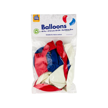 Paperdreams ballonnen 10 pcs - rood wit blauw latex