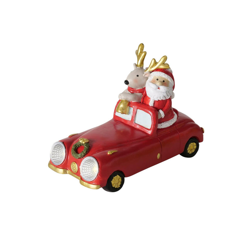 Load image into Gallery viewer, Boltze home auto met hert en kerstman led hars 14cm

