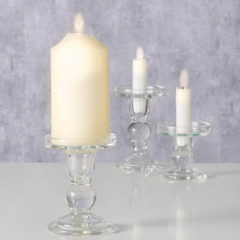 Load image into Gallery viewer, Boltze home kandelaar glas 3-dlg set 13,4cm
