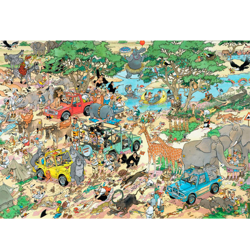 Load image into Gallery viewer, Jumbo jan van haasteren legpuzzel - 2in1 safari storm, 1000st.
