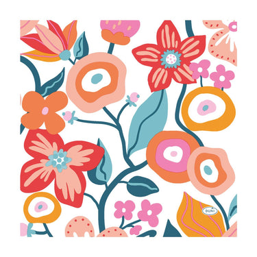 Duni servetten vibrant bloom 3-laags tissue 33x33cm