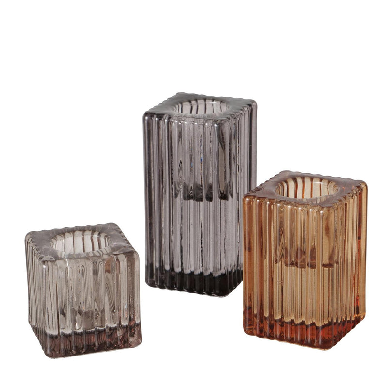Load image into Gallery viewer, Boltze home kandelaar glas3-delig set h4-8cm
