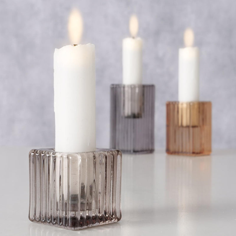 Load image into Gallery viewer, Boltze home kandelaar glas3-delig set h4-8cm
