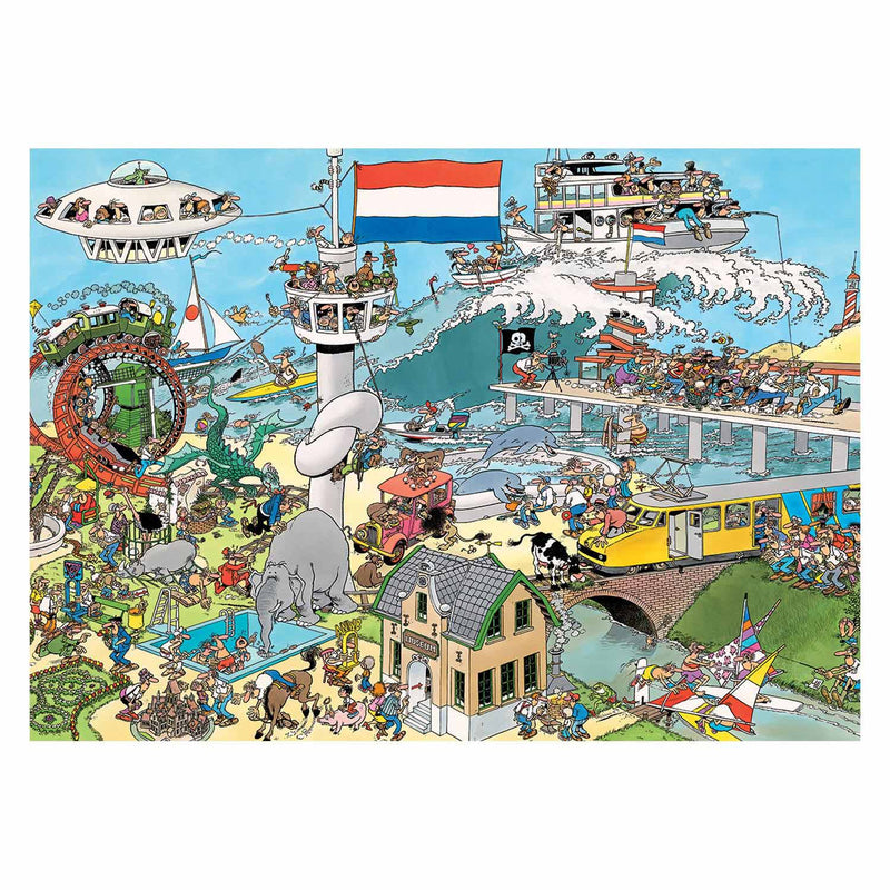 Load image into Gallery viewer, Jan van Haasteren Legpuzzel Traffic Chaos, 2x1000st.
