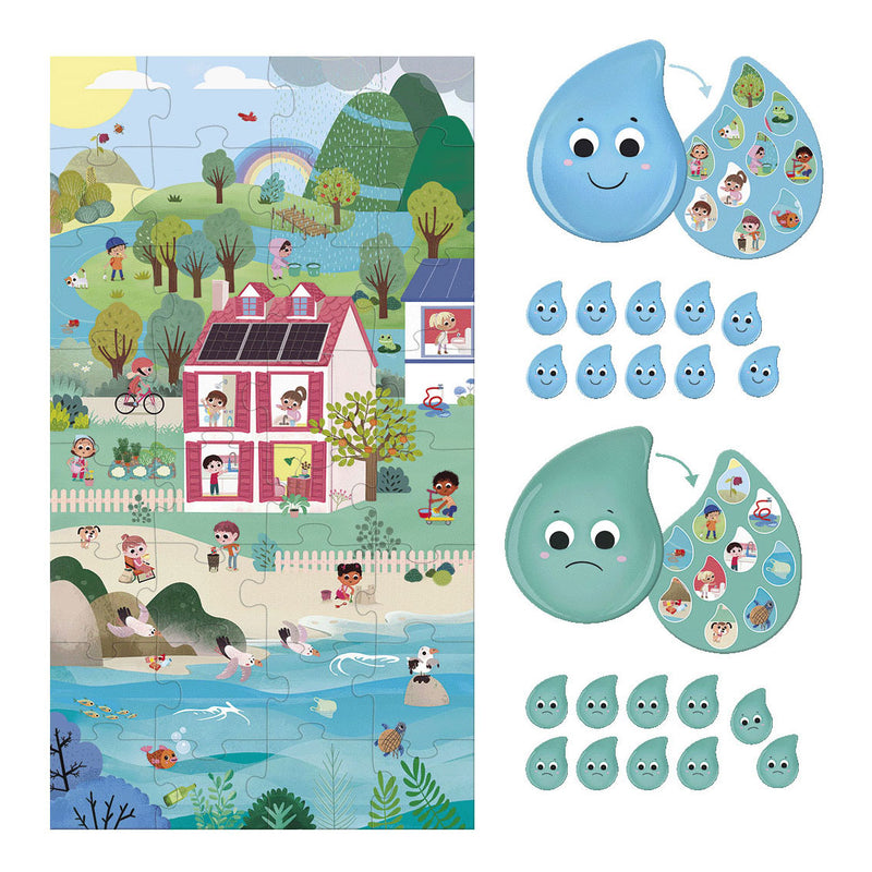 Load image into Gallery viewer, Jumbo ik leer - geef om de planeet - water - educatief spel
