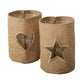 Boltze home windlicht finia helder glas, jute øh15cm