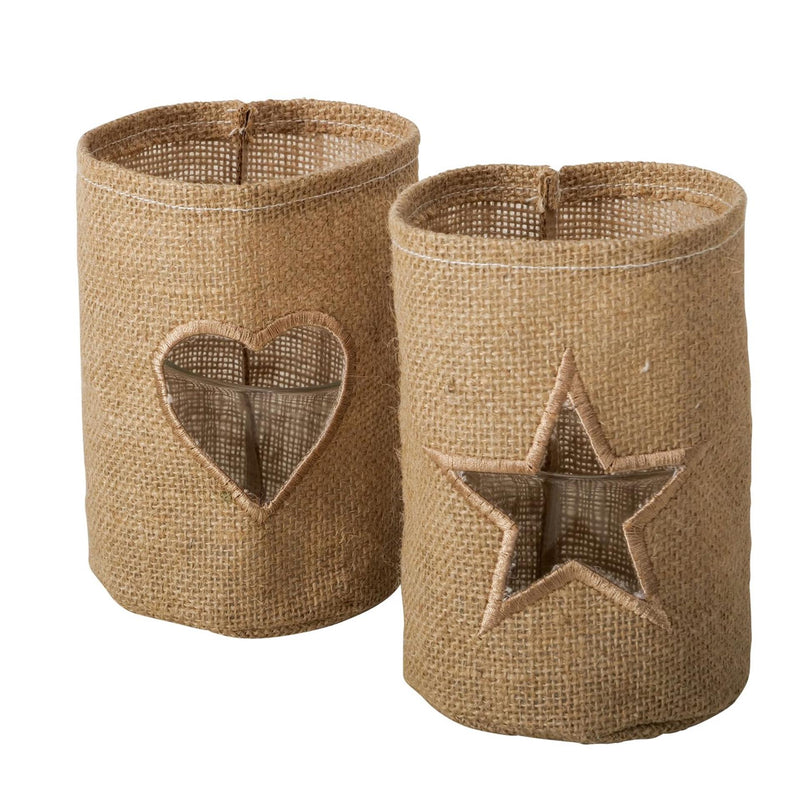 Load image into Gallery viewer, Boltze home windlicht finia helder glas jute øh15cm
