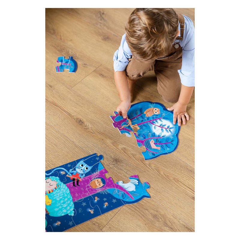 Load image into Gallery viewer, Jumbo goula omkeerbare puzzel xxl boerderij dag en nacht, 27st.
