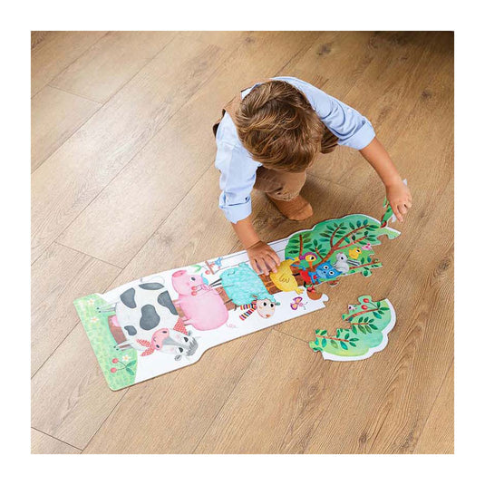 Jumbo goula omkeerbare puzzel xxl boerderij dag en nacht, 27st.