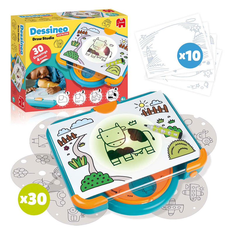 Afbeelding laden in galerijviewer, Jumbo - dessineo - leren tekenen - vanaf 4 jaar - hobbypakket
