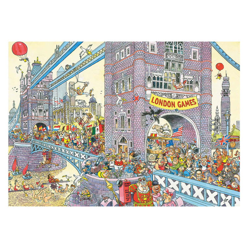 Laden Sie das Bild in Galerie -Viewer, Merkloos sans marque wasgij retro mystery 8 legpuzzel - de laatste horde!, 1000st.
