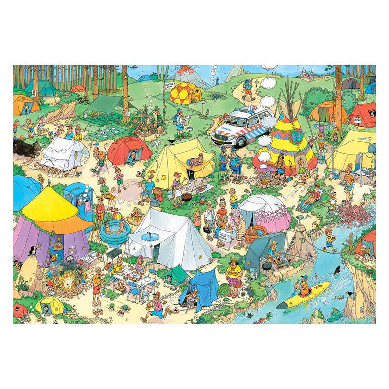 Load image into Gallery viewer, Jumbo jan van haasteren legpuzzel - kamperen in het bos, 1000st.
