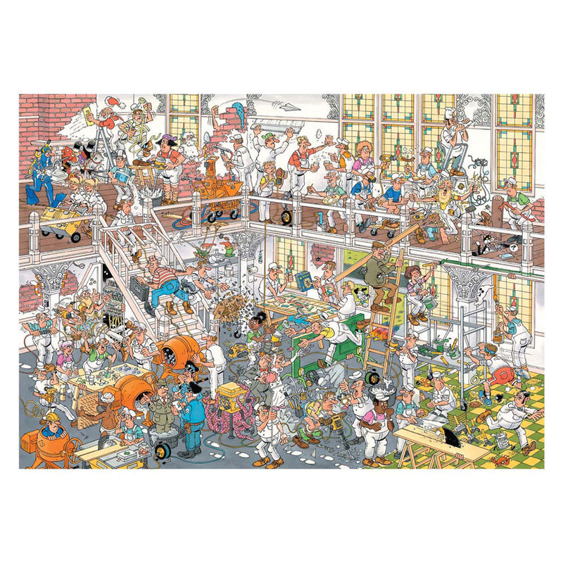 Afbeelding laden in galerijviewer, Jumbo jan van haasteren legpuzzel - de bouwmarkt en de verbouwing, 2x1000st.
