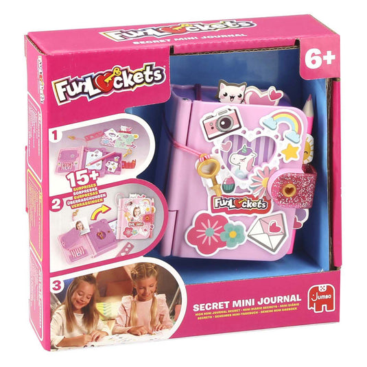 Funlockets jumbo - - secret mini journal - dagboek voor meisjes 6 jaar - met 15+ verrassingen