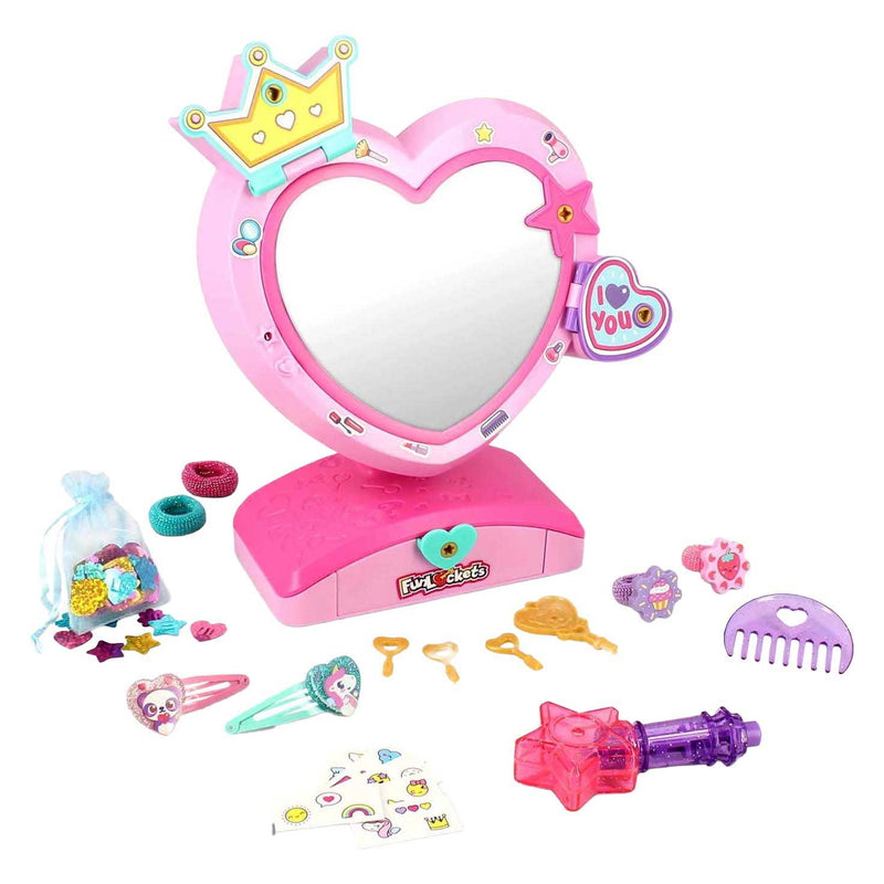 Load image into Gallery viewer, Funlockets geheime spiegel met haarglinsters

