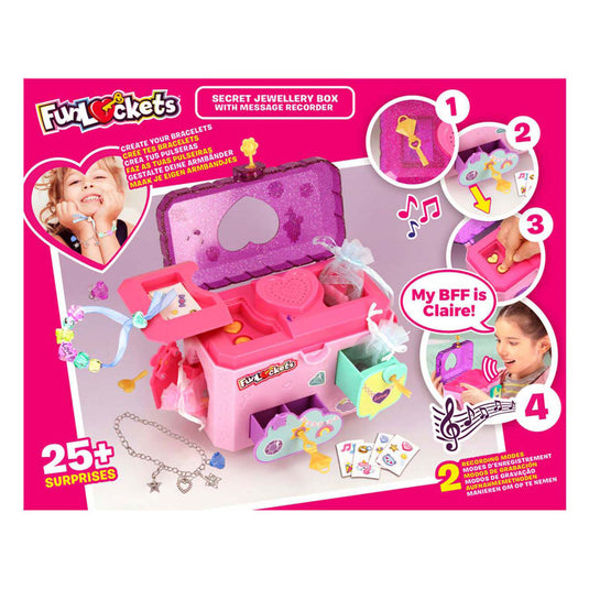 Funlockets jumbo - - geheime sieradendoos met stemrecorder - vanaf 5 jaar - sieraden maken
