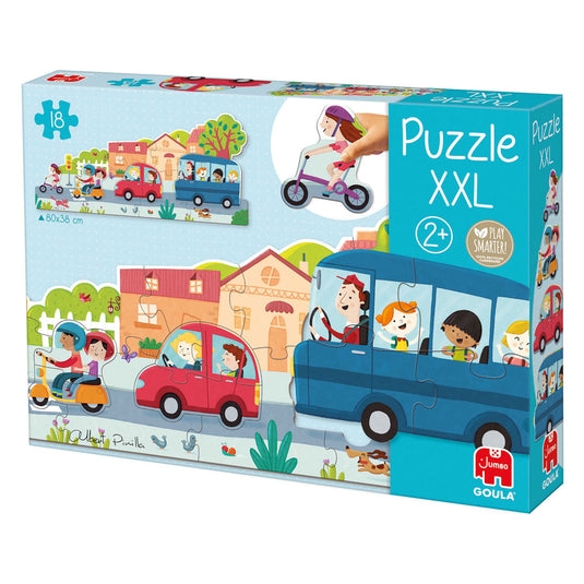 Goula jumbo puzzel xxl voertuigen - 18st.