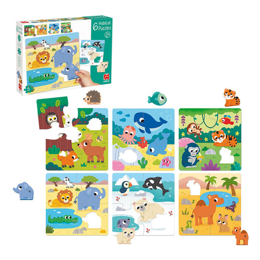 Jumbo goula puzzel 6 habitat - 5st.