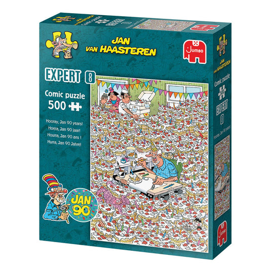 Jumbo puzzel 500 st. jvh expert 8 - hoera jan 90 jaar!
