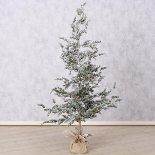 Boltze home kerstboom kiefer h180cm, ijzer, polyethyleen, jute