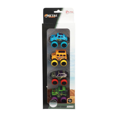 Toi-toys toi toys metal pull-back off road mini auto's set a 4