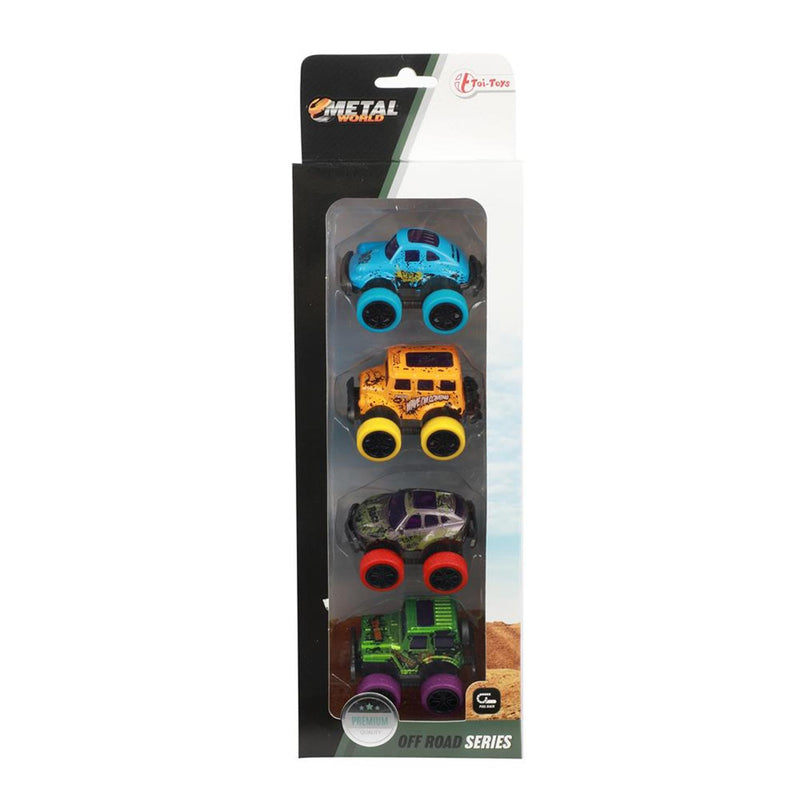 Load image into Gallery viewer, Toi-toys toi toys off road mini auto's set a 4

