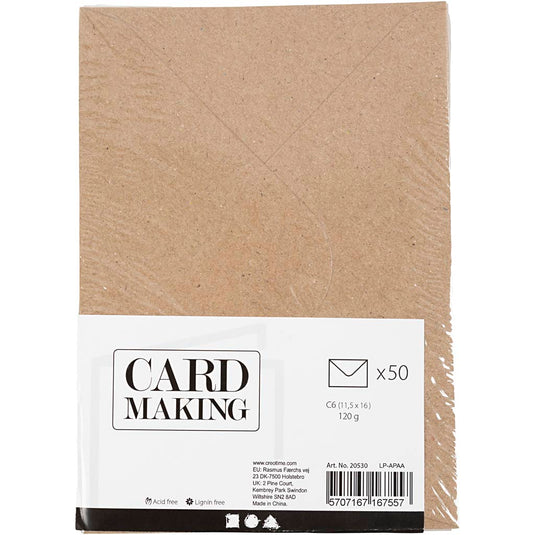 Creativ company https: www.cchobby.nl gerecyclede-envelop-afmeting-envelop-11-5x16-cm-120-naturel-50-stuk-1-doos
