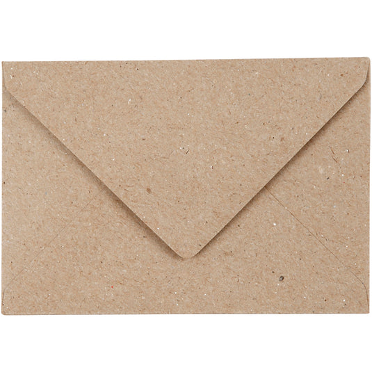 Gerecyclede envelop, afmeting envelop 7,8x11,5 cm, 120 gr, naturel, 50 stuk 1 doos