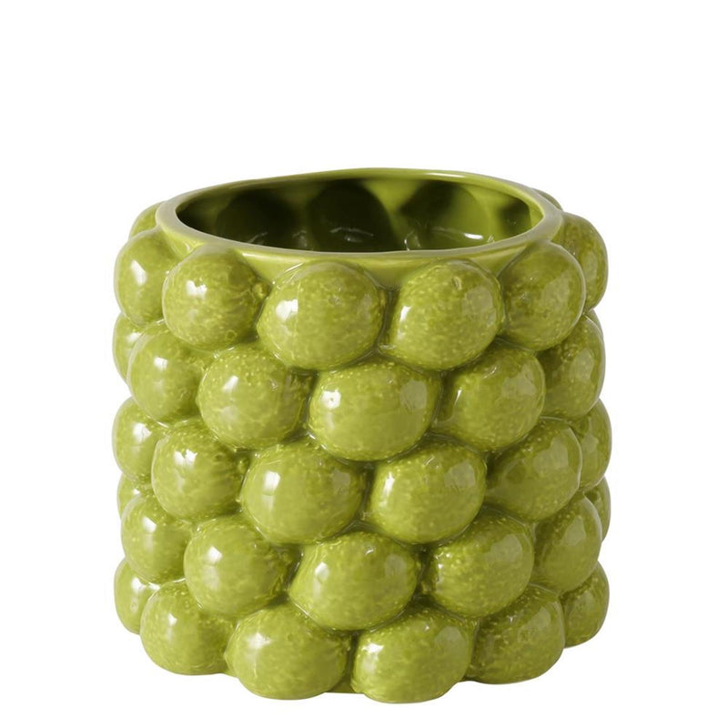 Afbeelding laden in galerijviewer, Boltze home bloempot lime dia16x14cm porselein groen

