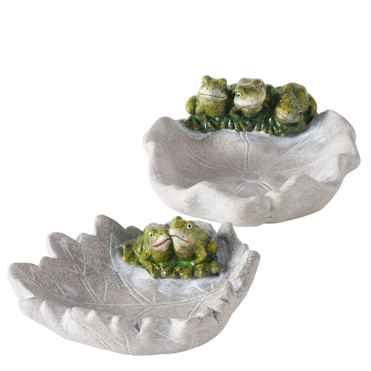 Boltze home vogeldrinkbad met kikkers
