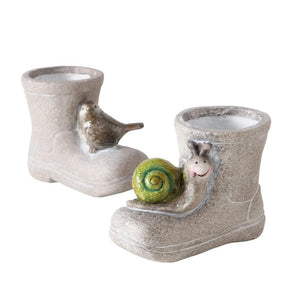 Boltze home bloempot paulona14,2x7,8x10,3cm terracotta