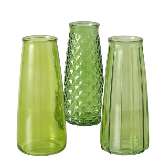 Boltze home vaas glas groen h22,5cm