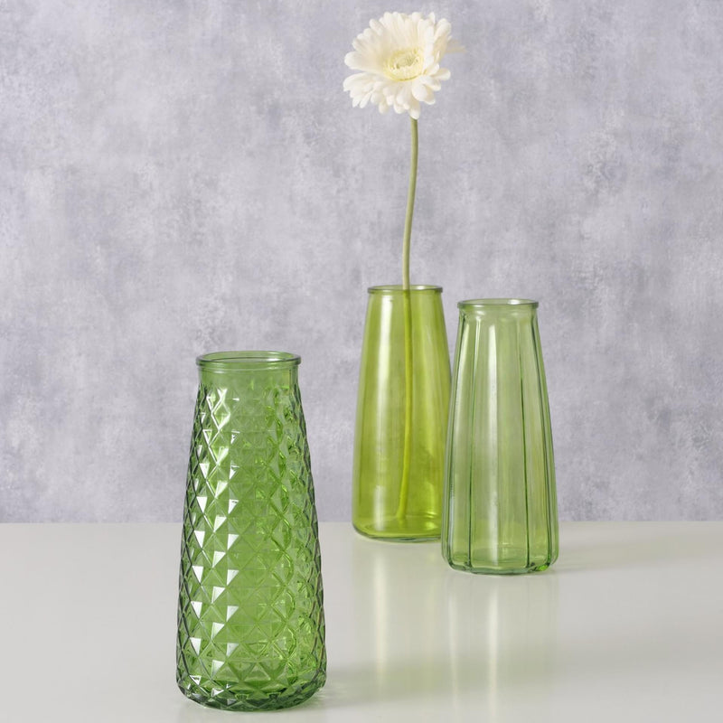 Load image into Gallery viewer, Boltze home vaas glas groen h22,5cm
