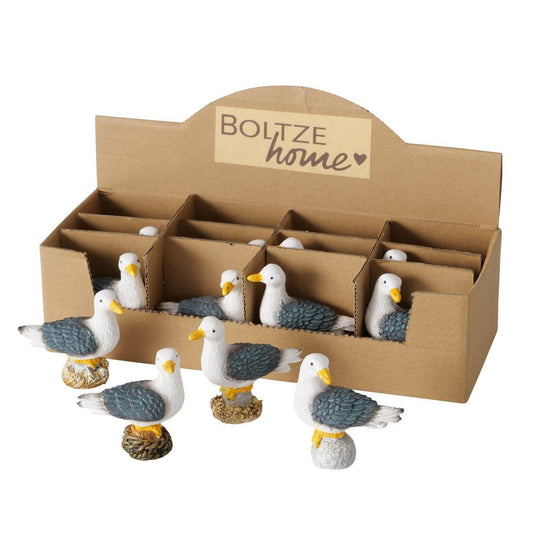 Boltze home beeldje meeuw polyresin 5,5x2,5x5,5cm