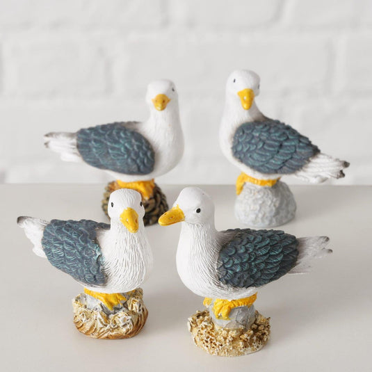 Boltze home beeldje meeuw polyresin 5,5x2,5x5,5cm