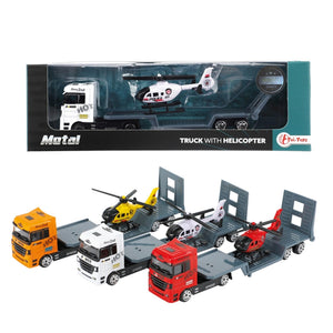 Toi-toys metalen vrachtwagen met oplegger 20547z