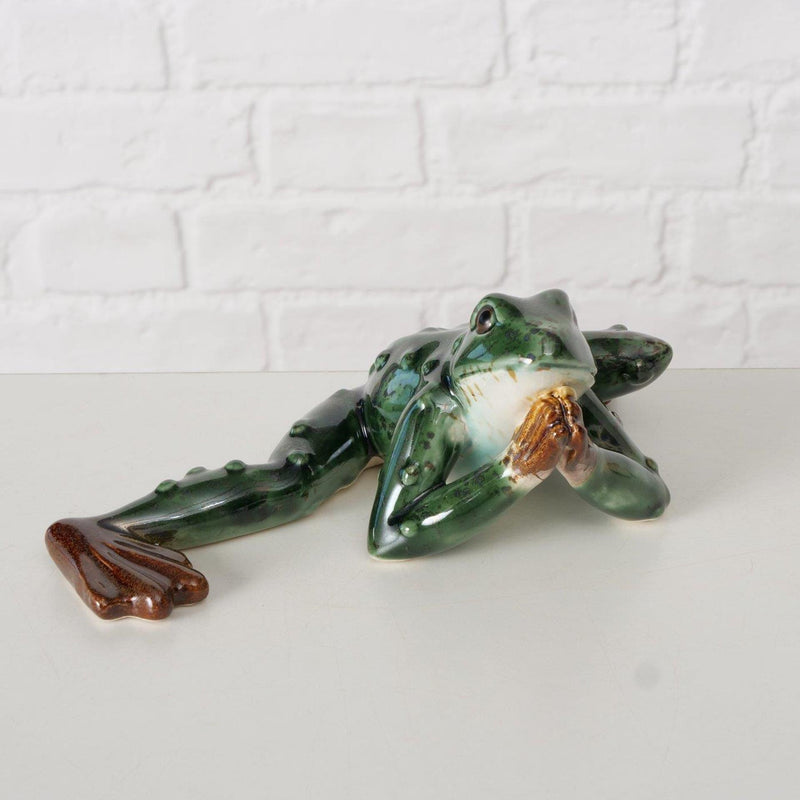 Load image into Gallery viewer, Boltze home beeldje beeld kikker frido 20x13x6,5cm
