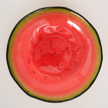 Boltze home schaal glas fruity h3,5cm, d 16cm meloen