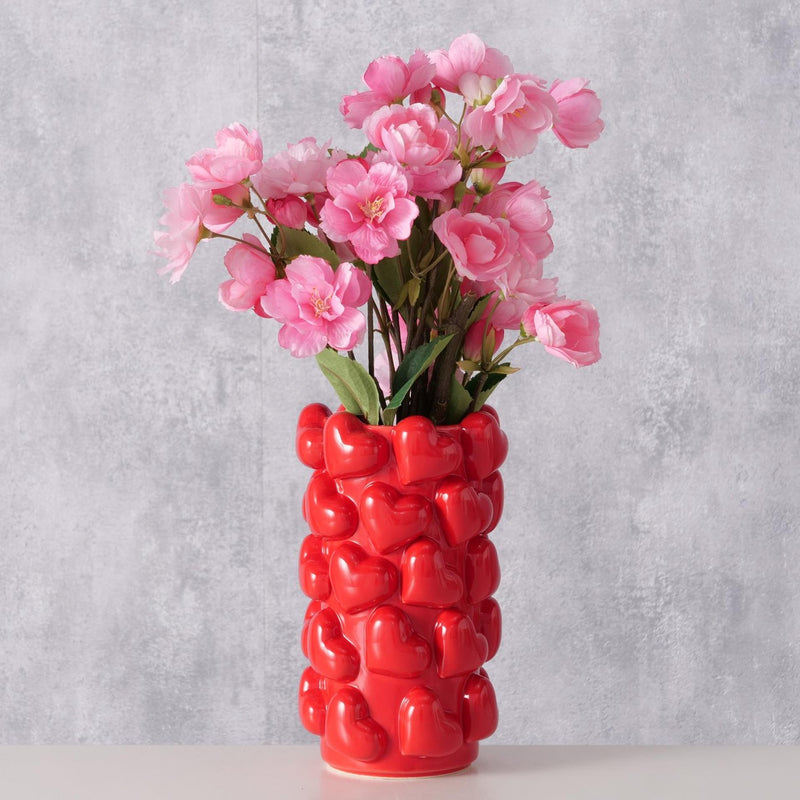 Load image into Gallery viewer, Boltze home vaas met harten h20cm
