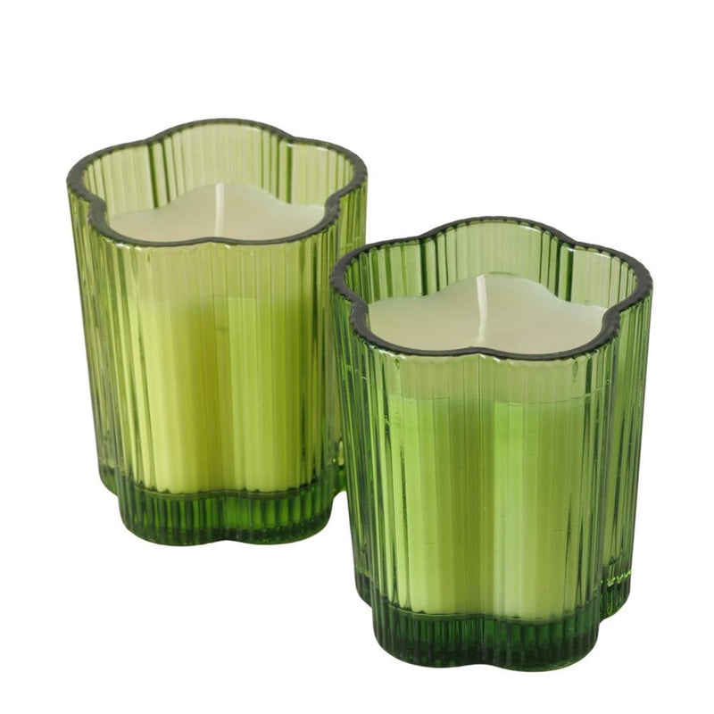 ギャラリービューアに画像をロードする, Boltze home kaarsenpot glas in bloemvorm fiona h 8,5cm- d 7,4cm
